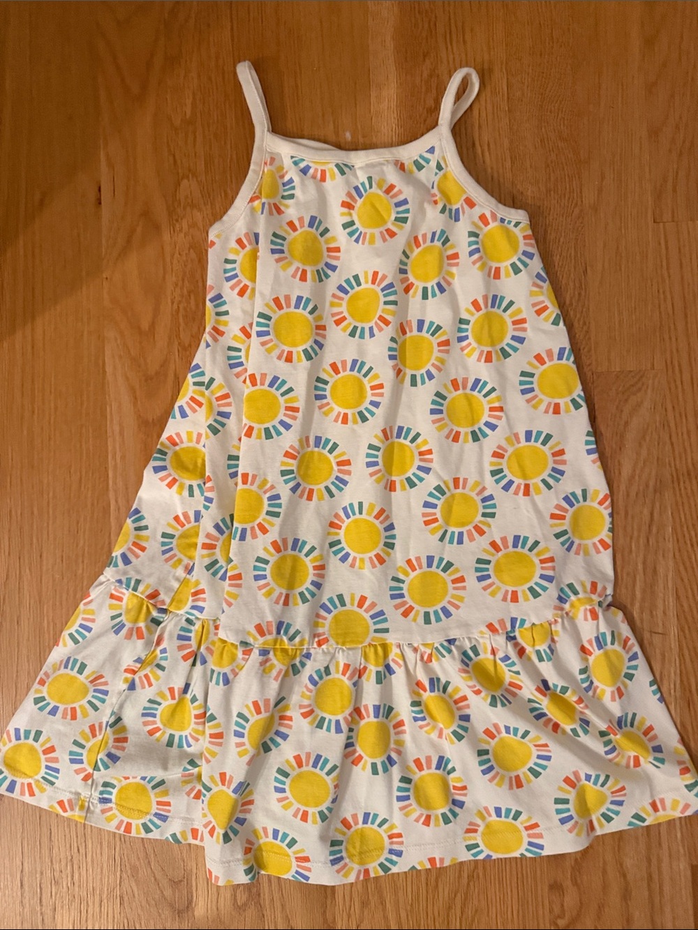 Hanna Andersson Cream Top with Pastel Blue, Pink and Orange Accents